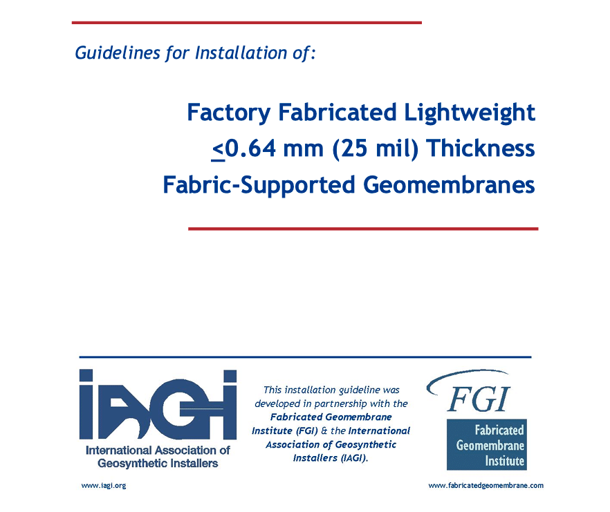 Guidelines for installation of:    Factory Fabricated Lightweight   < 25 mil