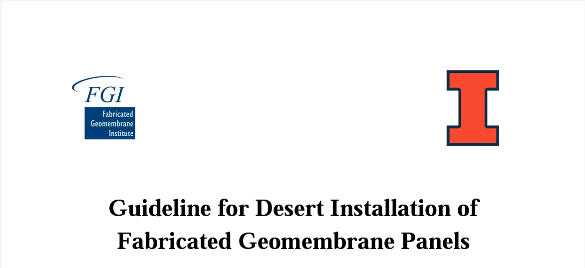 Guideline for Desert Installation of  Fabricated Geomembrane Panels