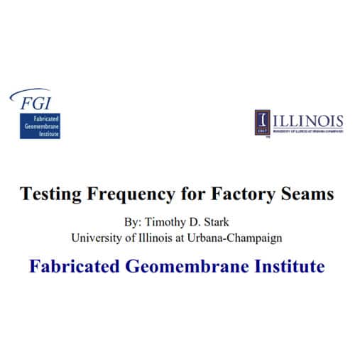 Testing Frequency for Factory Seams
