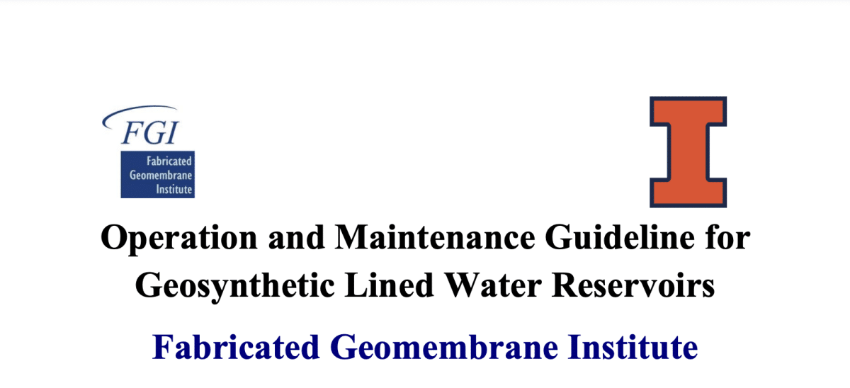 Operation and Maintenance Guideline for Geosynthetic Lined Water Reservoirs